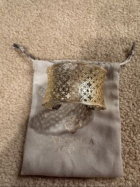 Kendra Scott Gold Filigree Wide Cuff Bracelet